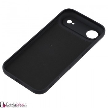 Guminis dėklas su žiedu - juodas (Apple Iphone Air)